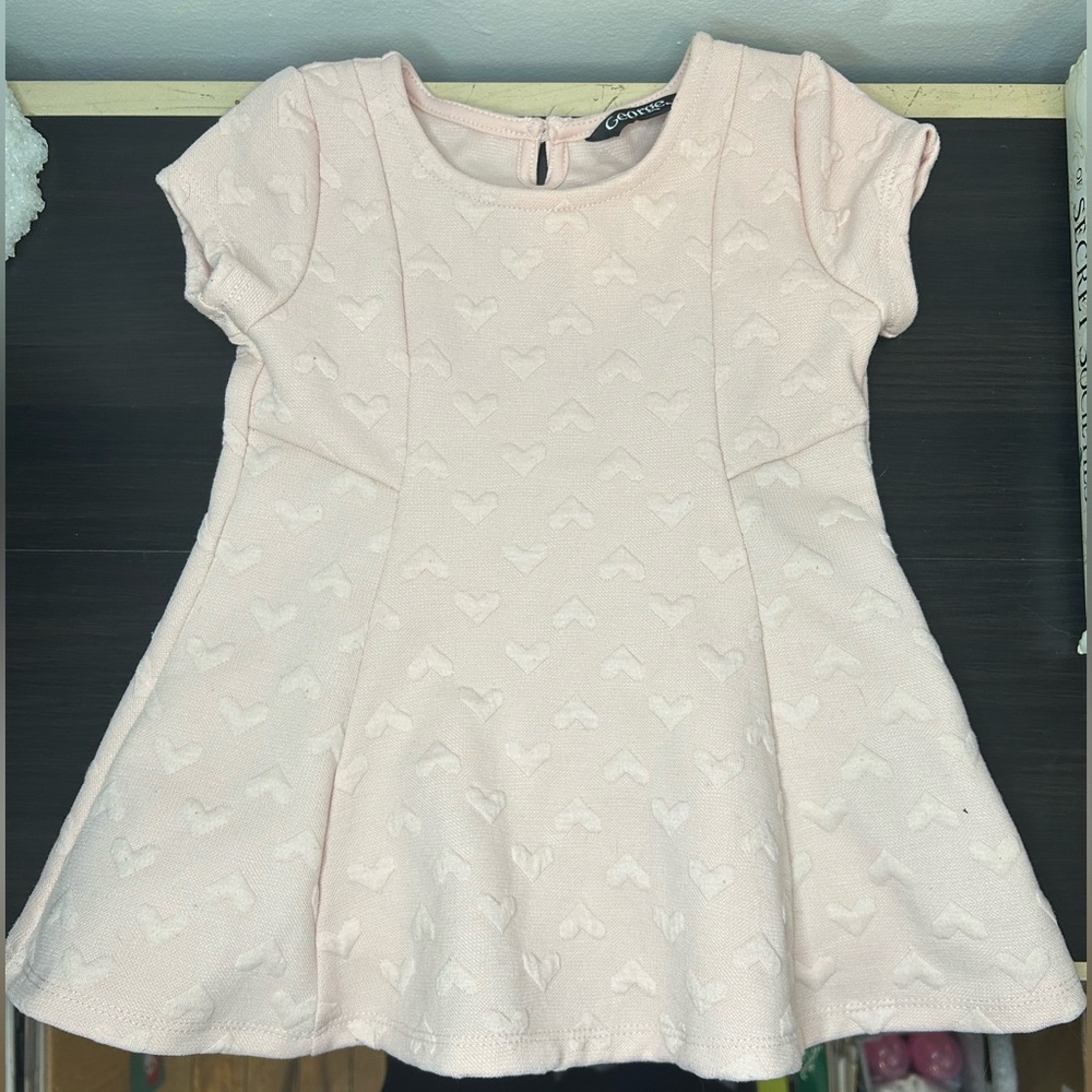 Very Light Pink Dress with Hearts 💕 2 T